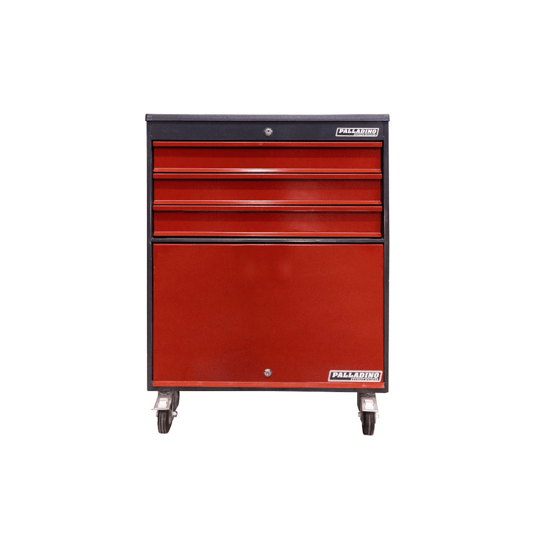 Mesa móvil de 3 cajones y puerta